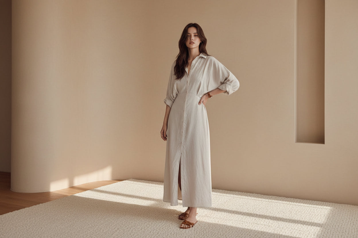 Classic Loose Shirt Dress – Effortless Look
