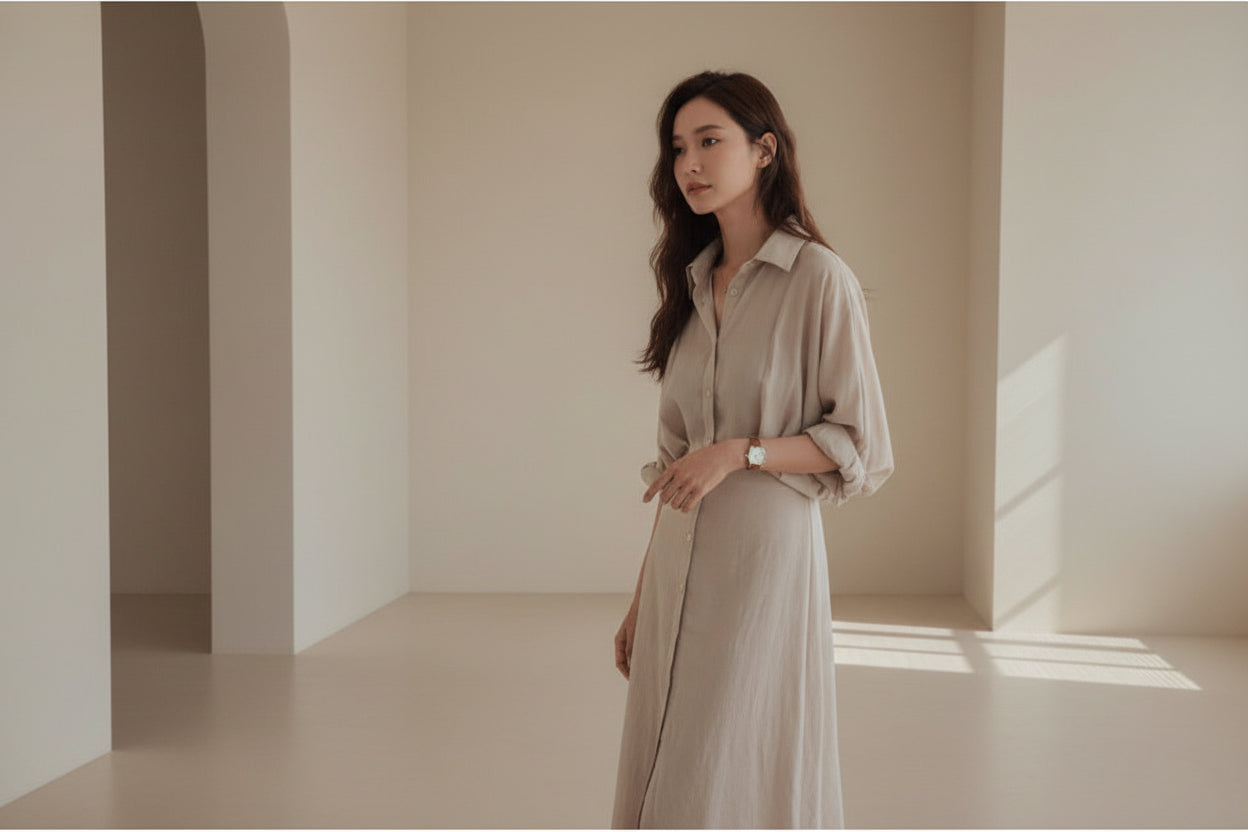 Classic Loose Shirt Dress – Effortless Look