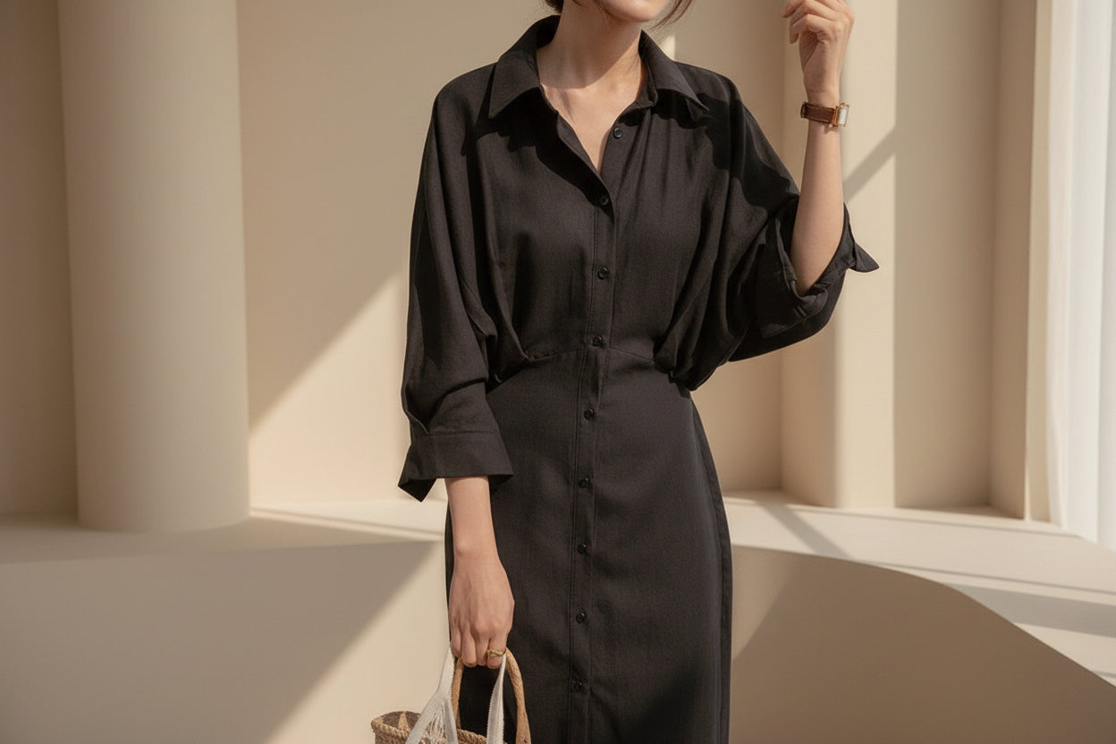 Classic Loose Shirt Dress – Effortless Look